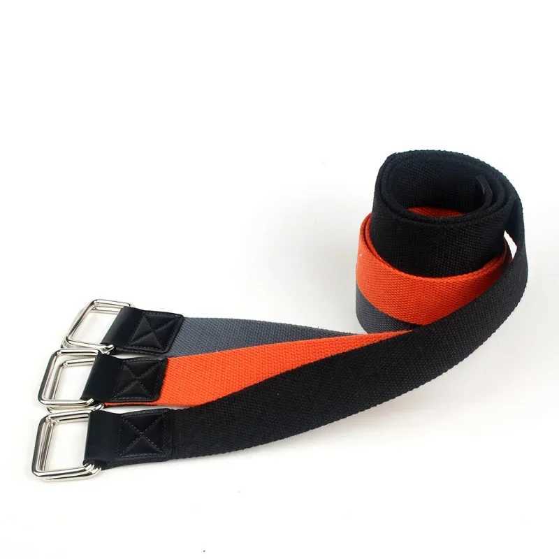 UNISEX white red black orange gray green casual canvas strap webbing double loop buckle jeans X241209