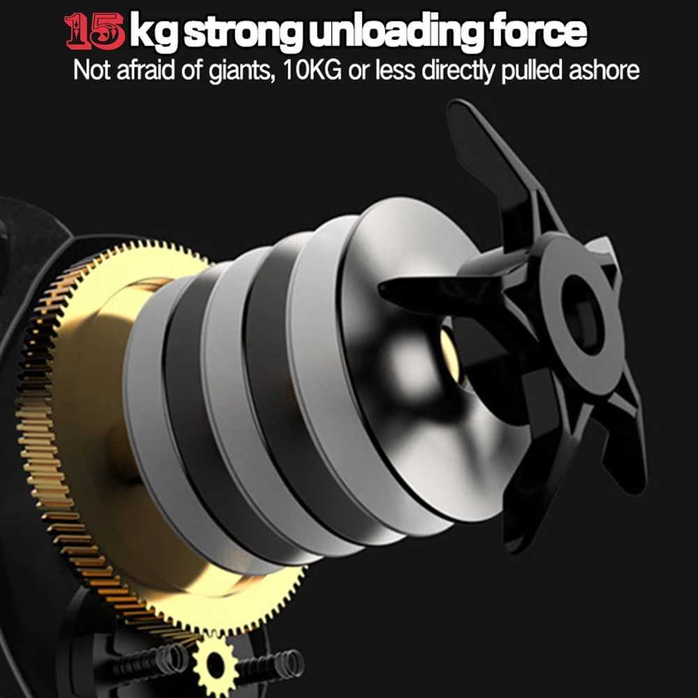 REEL 15 Kg Profional Fishing Reels Baitcast Reels Big Game Baitcasting Jigging Fishing 8+1 BB 6.4 1 Brake Sea BassXJ241209