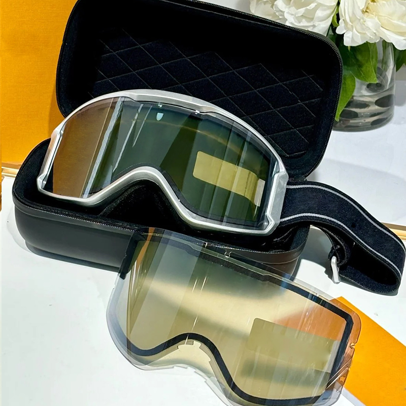 Top Designer Sunglasses Womans Mens Winter Warm Outdoor Sports Ski Goggles Skiing Fashion Mirror Lens Sun Glasses UV400 Protect eyes