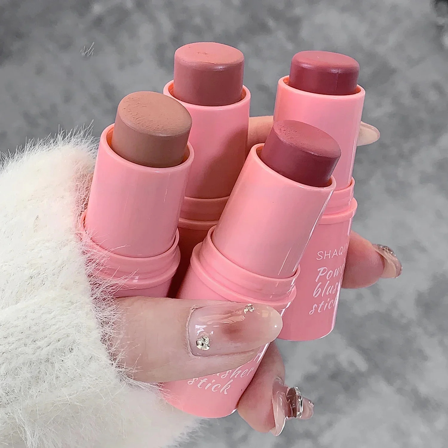 Rouge Blush Stick Waterproof Natural Cheek Blusher Cream Lasting High Color Rendering Brightening Skin Tone Korean Face Cosmetic 241209