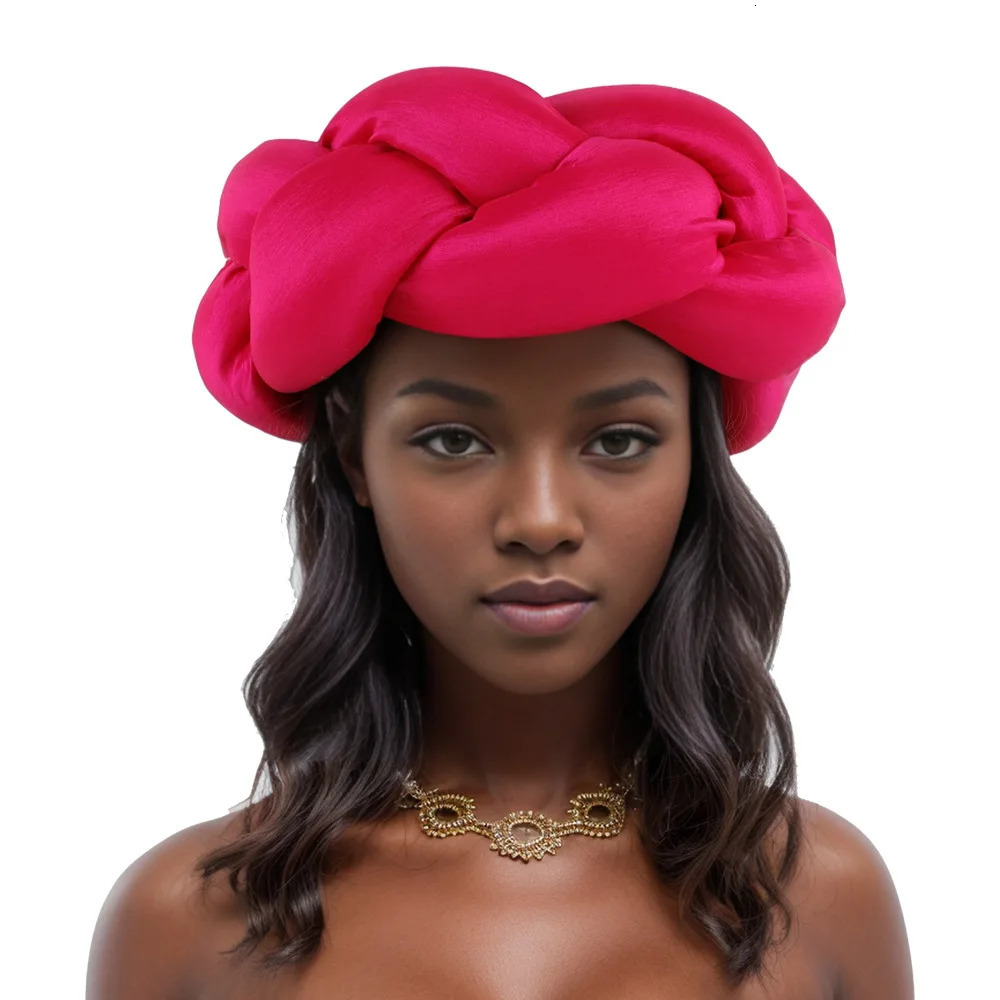 Women Headband Nigeria Headwear Headwrap Hat Elegant Muslim Turban Fashionable Bandanas Breathable for Women Daily Parties Eveni 241209