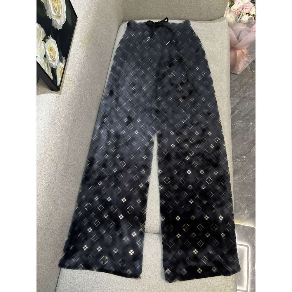 pants designer women brand clothing women spring velvet trousers fashion letter printing logo ladies straight pants girl high-quality casual pants Dec 07 A9