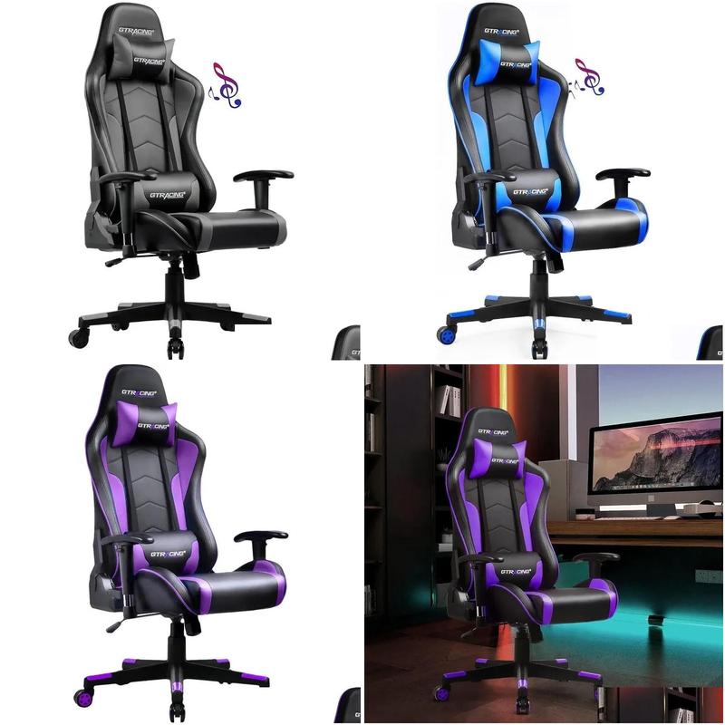 Other Design Multifunctional Gaming Chair Bluetooth Music Video Audio Ergonomic Heavyduty Office Computer Desk And Gt890M With Otmib