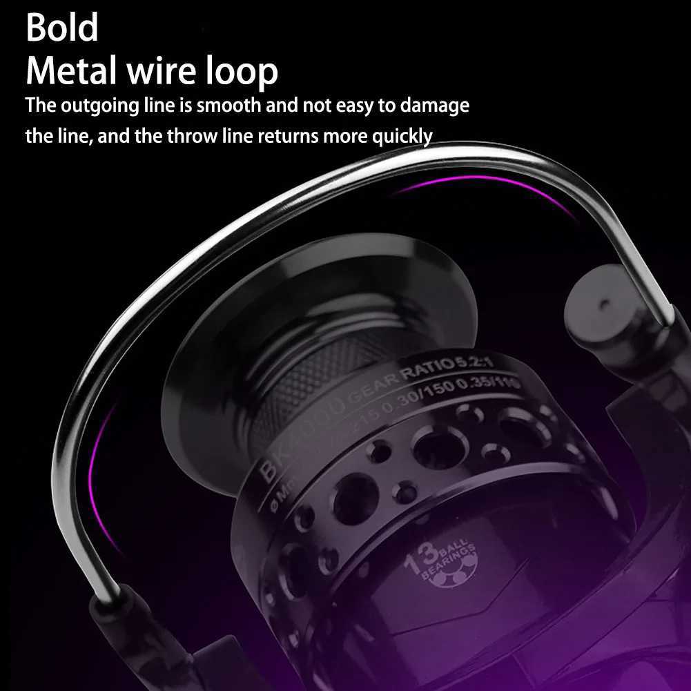 Spinning Fishing Reel Gear Ratio 5.2 1/4.7 1 13bb Bearing Long Casting Stainss Steel Bk2000-7000 Fishing ReelXJ241209