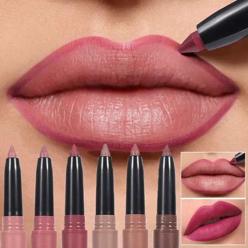 HANDAIYAN Matte 6 Colors Sexy Red Lip Liner Pen Lip Outline Contouring Waterproof Moisturising Lipstick Pencil Makeup CosmeticsXJ241209