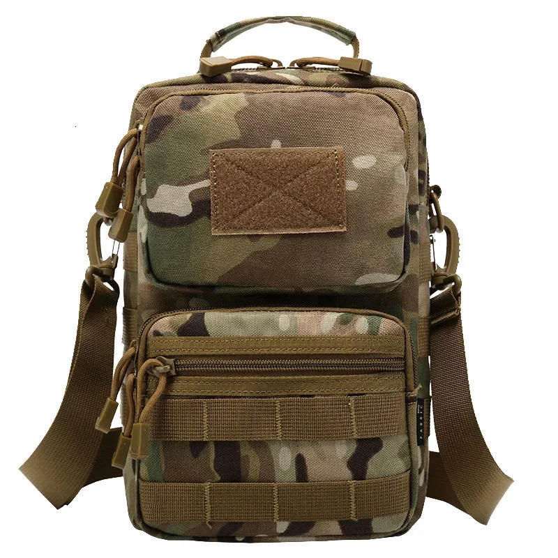 Outdoor Hiking Single Shoulder Backpack Camouflage Army Waterproof Sports Bag 241209