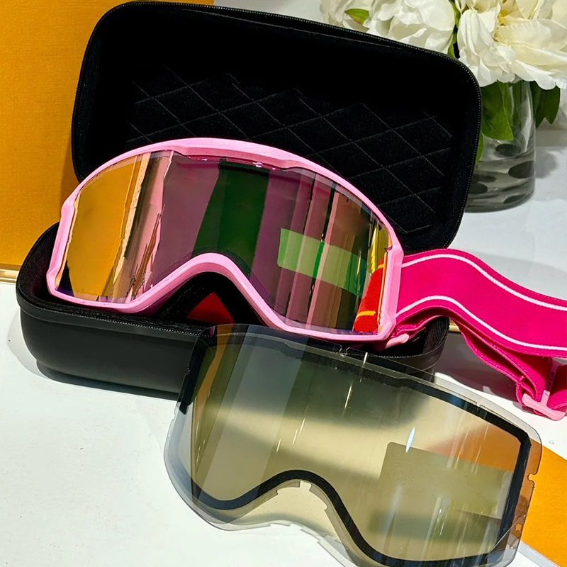 Top Designer Sunglasses Womans Mens Winter Warm Outdoor Sports Ski Goggles Skiing Fashion Mirror Lens Sun Glasses UV400 Protect eyes