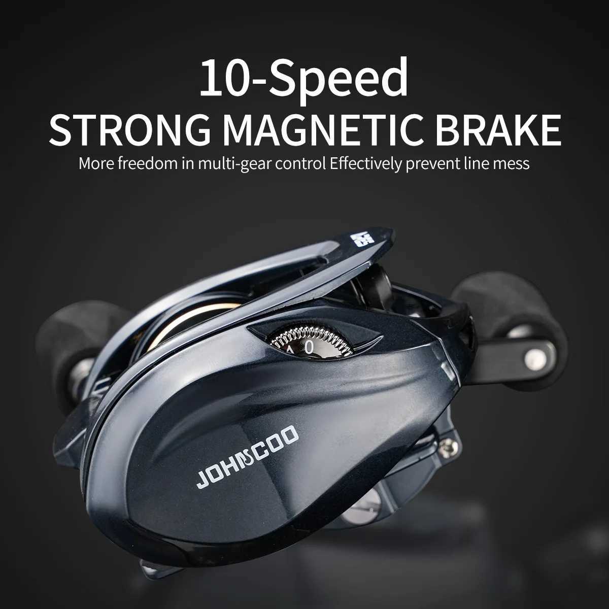Baitcasting Reel Metal Body 15KG Max Drag 7+1 Bearings Aluminum Fe Freshwater Saltwater Fishing ReelXJ241209