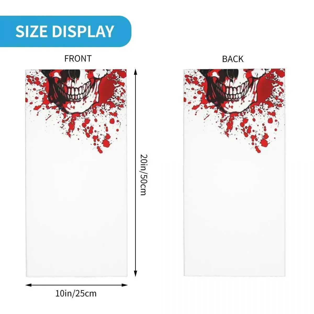 3pcsSkull With Red Blood Stains Bandana Neck Gaiter Printed Mask Scarf Multifunction Headwear Riding For Men Women Adult WindproofXJ241209