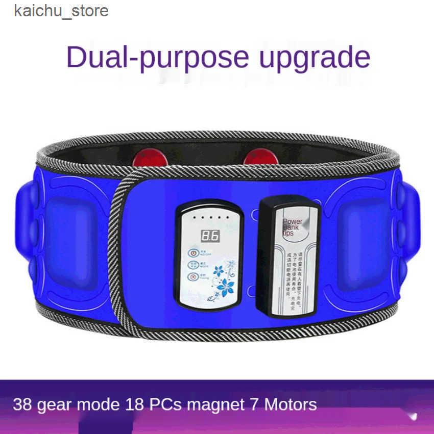 Electric massagers 7 Motors X7 USB Rechargeable Slimming Belt Gym Massage Electric Vibrating Waist Exercise Leg Belly Fat Burning Abdomen Massager J24