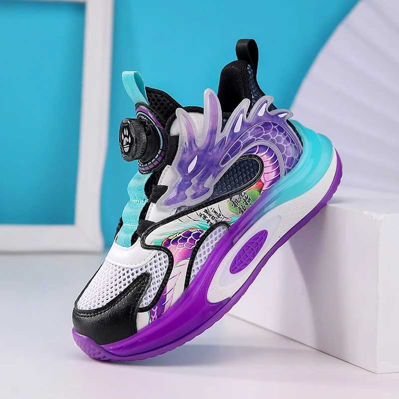 Childrens shoes boys sports shoes luxury basketball shoes for children aged 4 to 12 dragon designer summer anti slip tennis sports boys shoes X241209