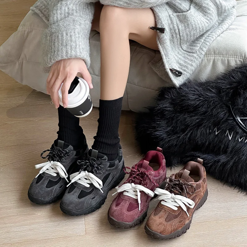 AIYUQI Women's German Training Shoes 6 Cm Height Increase Female Sneakers Shoes Autumn and Winter Non-slip Women's Shoes