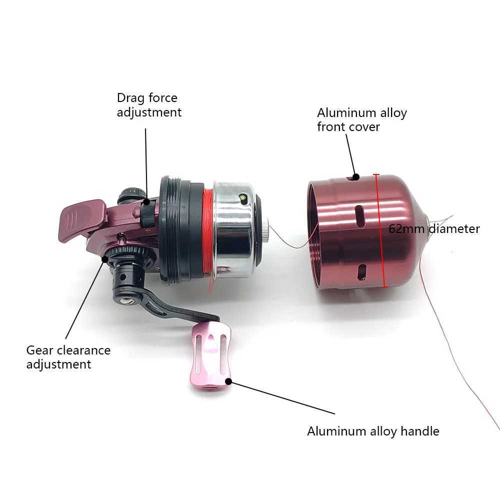 Spincast Reel Metal Spool PX39 6+1BB Fishing Outdoor Lure Slingshot Bow Shooting Fish with 8 strands PE line 85mXJ241209