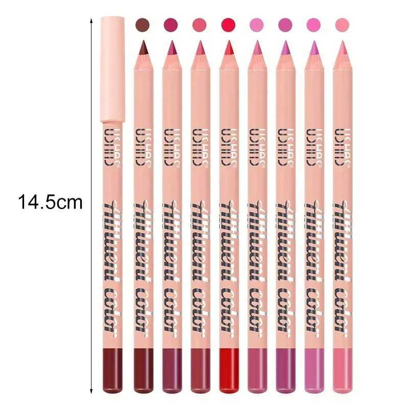 Waterproof Nude Matte Lipliner Pencil Long Lasting Non-stick Cup Lipstick Pen High Pigmented Lip Liner Pencil Lip Makeup ToolXJ241209