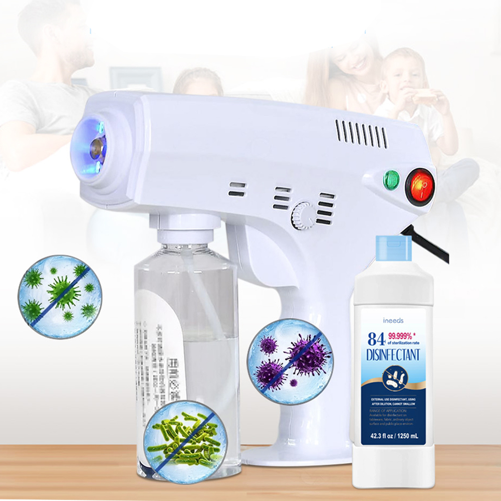 Portable Nano Steam Sprayer Hot Dyeing Care Blue Micro Mist Hine Spray Gun Hair Steamer Trigger