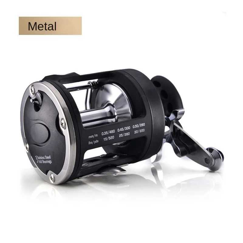 All Metal Fishing Reel Sea Fishing Reel Visib Anchor Fish Boat Fishing Reel Drum Reel with Drain Line ReelXJ241209