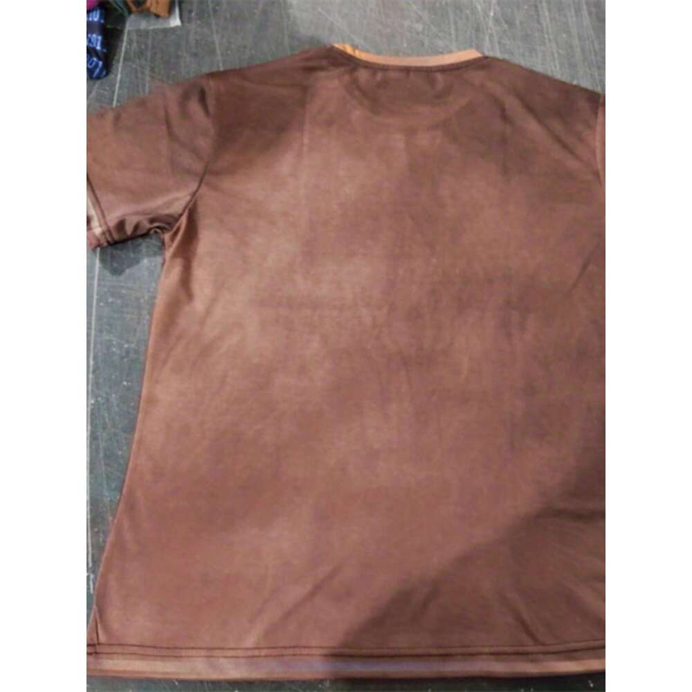 Don't mess elderly people with letter graphic 3D printed creative tops, casual slightly elastic short sleeved round neck T-shirts, summer outdoor