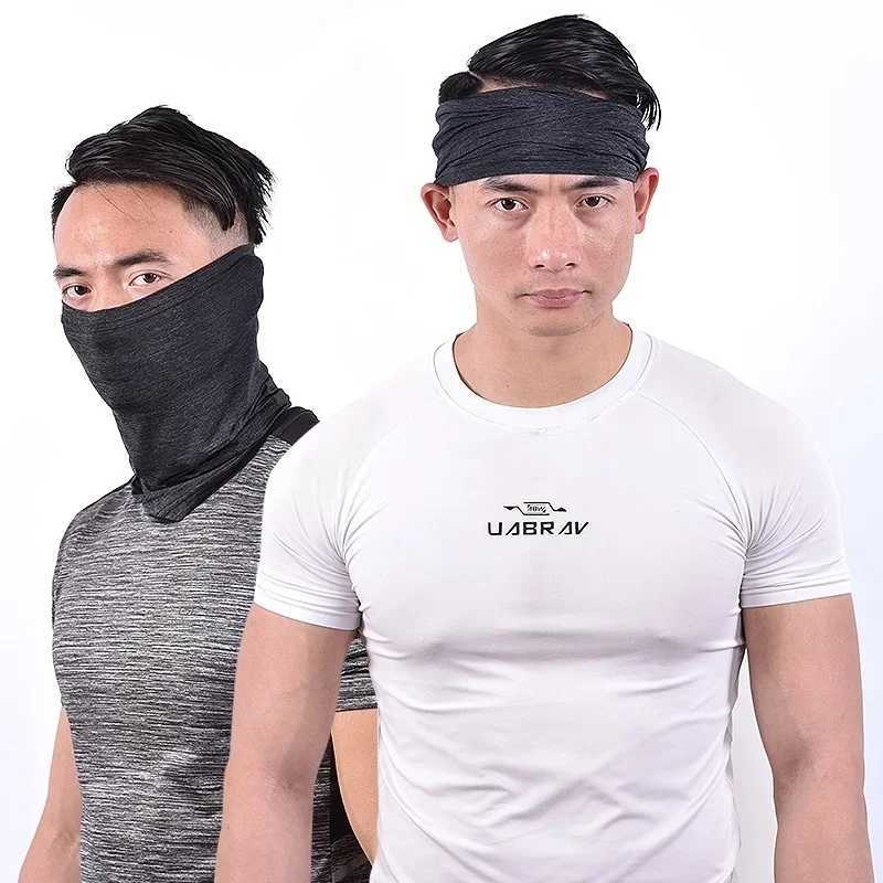 3pcsCamouflage Bandana UV400 Ice Silk Half Face Mask Cycling MotorcycleFishing Magic Scarf Outdoor Sports Face Cover HeadbandXJ241209