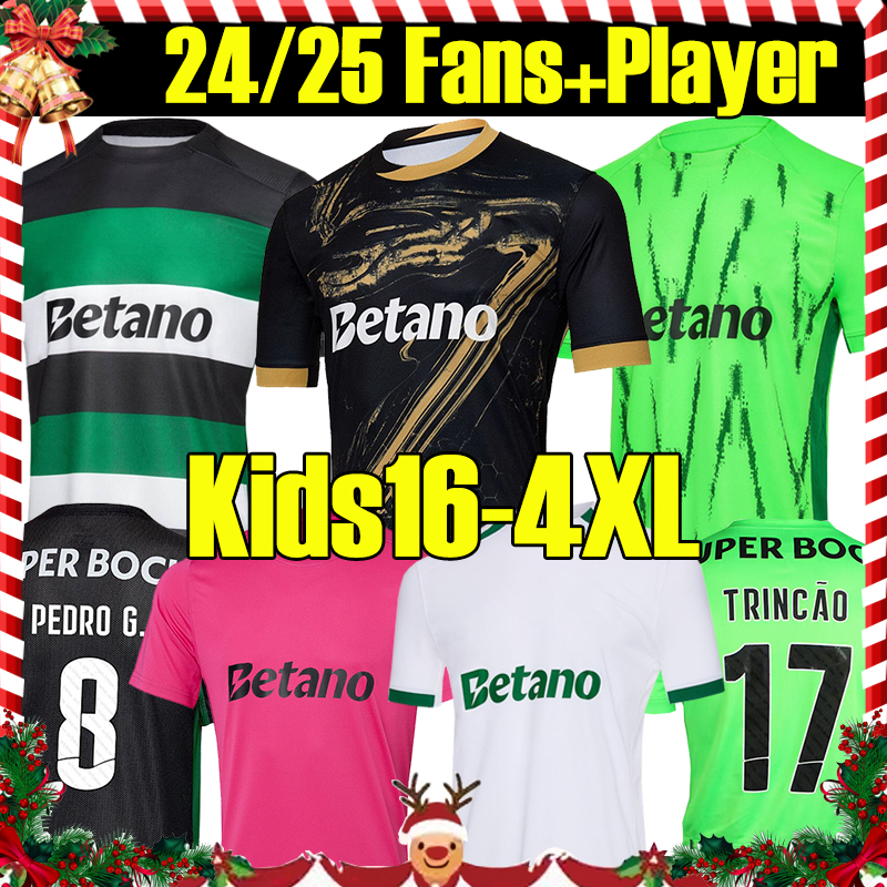 4XL 24 25 Trincao SpOrTing CP soccer jerseys Fans Player Version EDWARDS PEDRO G . 2024 2025 jersey Special COATES men kids maillots de football shirts