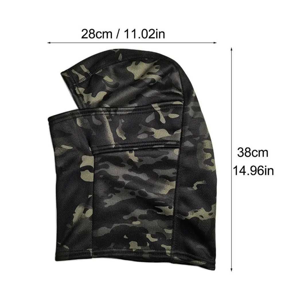 3pcsWinter Fleece Warm Camouflage Balaclava Outdoor Cold-proof Ski Cycling Full Face Mask Motorcycle Mask Helmet LiningXJ241209