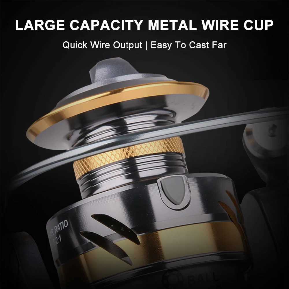 DKIO AR2000-7000 Series Fishing Reel 5.2 1 Gear Ratio Max Drag Power 12kg Metal Spool Spinning Reel for Fishing AccoriesXJ241209