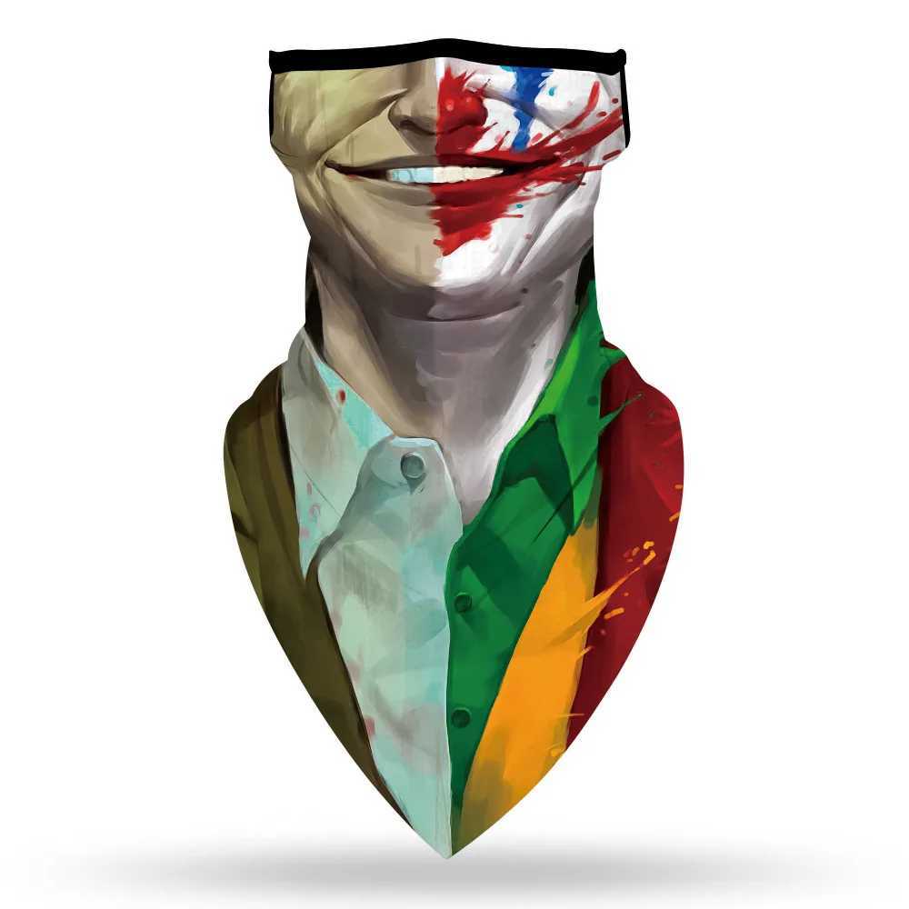 3pcs2020 The Joker Arthur Fleck V for Vendetta Motorcycle Multifunction Cosplay Balaclava Cycling Neck Scarf Masks Bandana HeadbandXJ241209