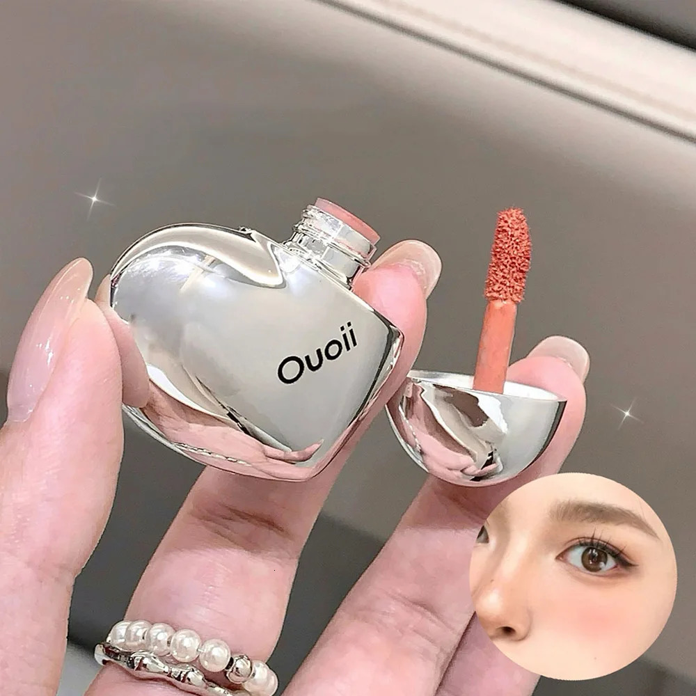 Beautiful Heart Shape Matte Liquid Blush Highly Pigmented Lightweight Long Wear Smooth Cute Silver Blush for Cheeks 241209