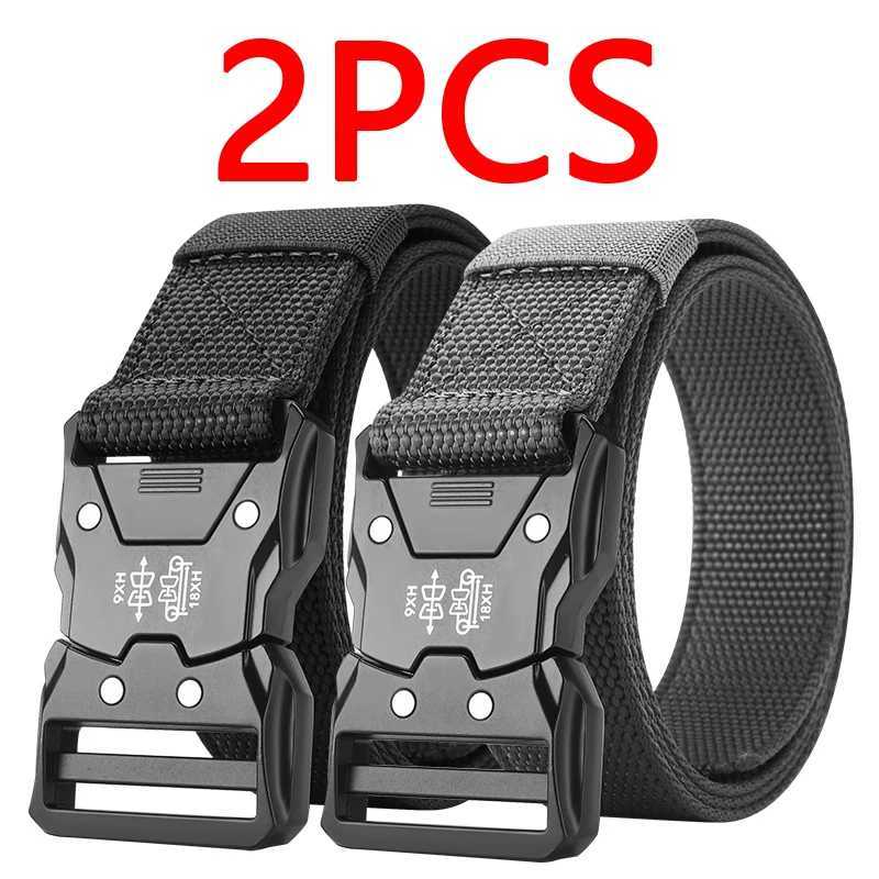 2PC tactical belt - durable authentic buckle perfect for outdoor adventures unisex accessory for men and women X241209