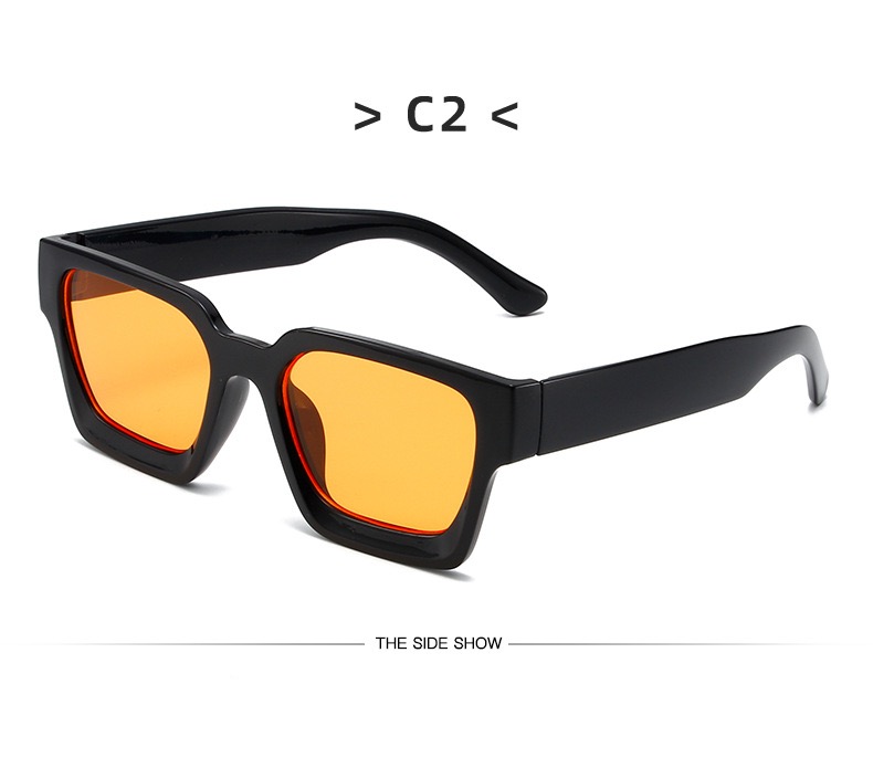 Fashion women's square frame full rim glasses personalised plastic minimalist glasses simple design glasses for travelling for photos