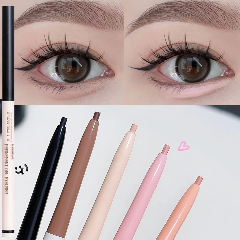 1PC Lying Silkworm Eyeliner Gel Pen Smooth Long Lasting Matte Eyeliner Waterproof Eye Liner Gel Pencil Quick Dry Korean Makeup 241209
