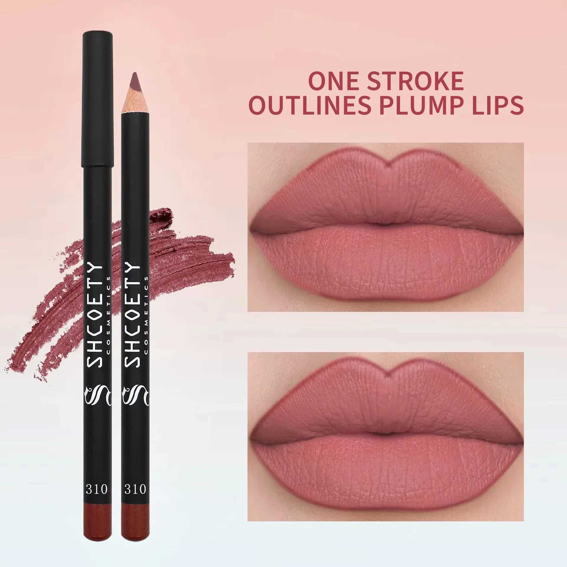 12pcs Nude Lip Liner Set Long Lasting Color Waterproof Lip Liner Sexy Lip Plumpers Brown Lip LinerXJ241209