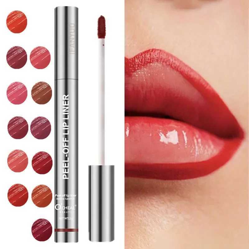 12Colors Highly Pigmented Lip Liner Tattoo Lipstick Peel Off Lip Liner Waterproof Long Lasting Matte Lip Coutour Stain MakeupXJ241209