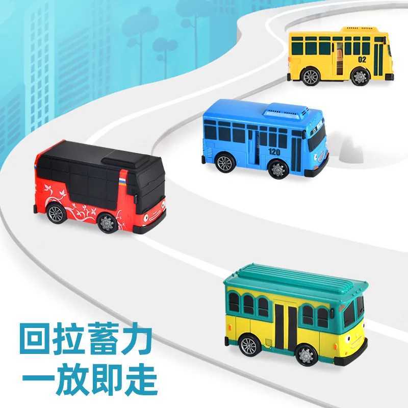 New Tayo mini bus mini bus toy set door opener slide and pullback childrens toy bus X241209