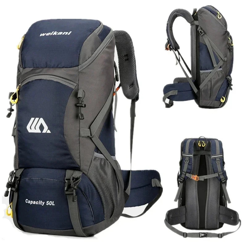 50L Travel Backpack Camping Bags For Men Large Hiking Bag Tourist Rucksack Waterproof Outdoor Sports Climbing Mountaineering Bag 241209