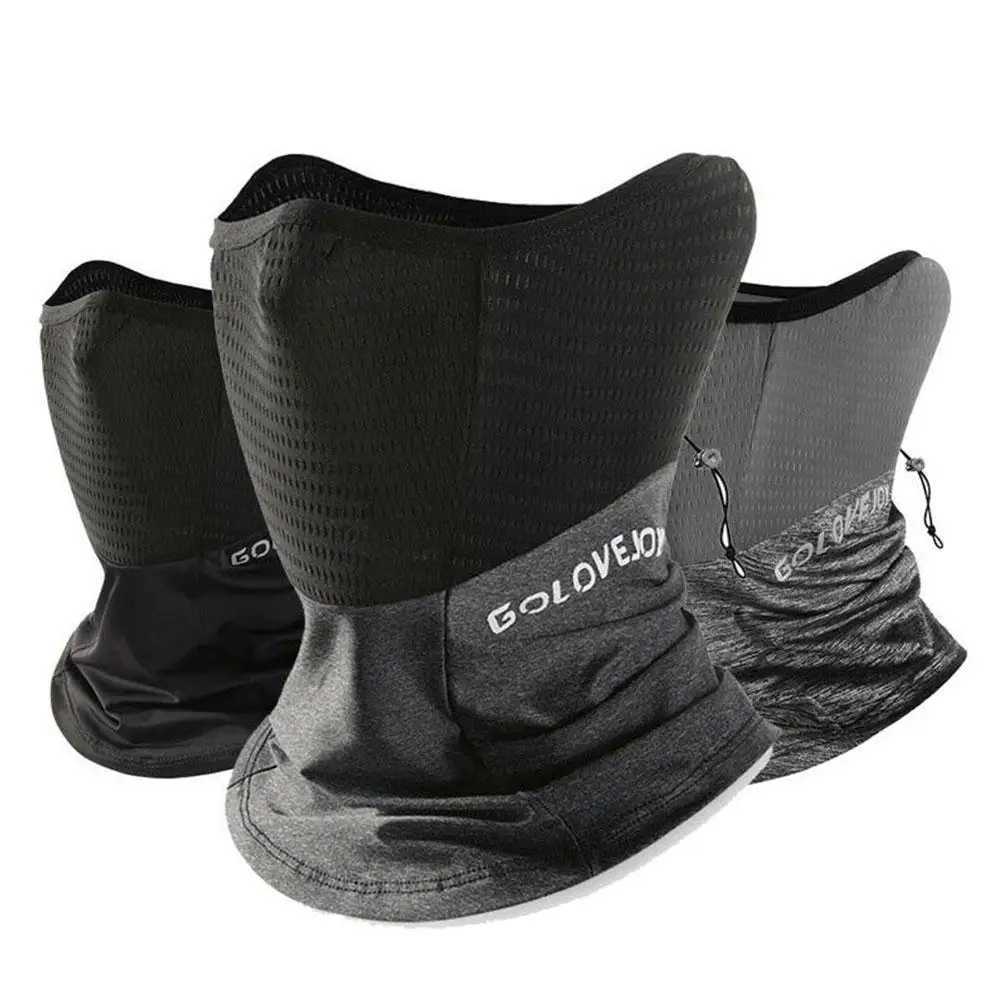 3pcsIce Silk Half Face Mask Waterproof Riding Bandanas Camping Climbing Sunscreen Turban Magic Veil Scarves OutdoorXJ241209