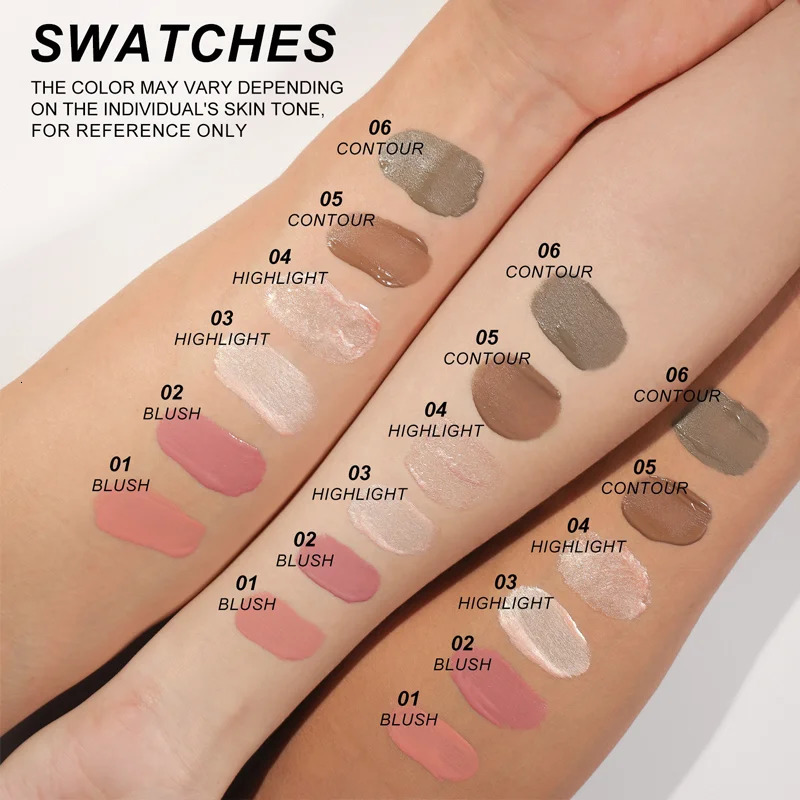 Multifunctional Liquid Blush Face Contour Highlight Eye Shadow Stick durable waterproof silky all-in-one creamy texture 241209