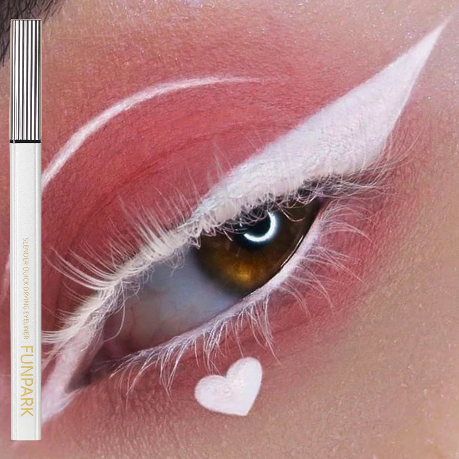 1PC Matte Liquid Eyeliner Waterproof Long Lasting Eye Pencil White Eye Liner Lying Silkworm Pen Makeup For Eyes Wonmen Cosmetic 241209