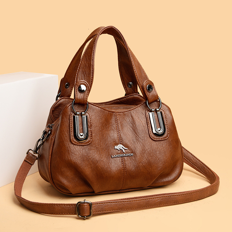 Free Shipping Designer's New Handbag Large Capacity Shell Middle-aged Mother Bag Multi Compartment Single Shoulder Crossbody Bag