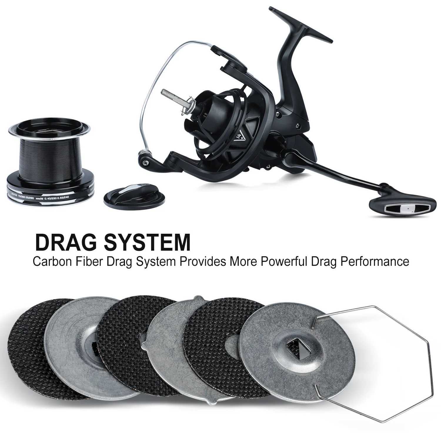 Sougayilang 14BB Metal Spinning Fishing Reel Max Drag 15kg 4.1 1 High Speed Caon Fiber Drag Syst Reel Carp Fishing TackXJ241209