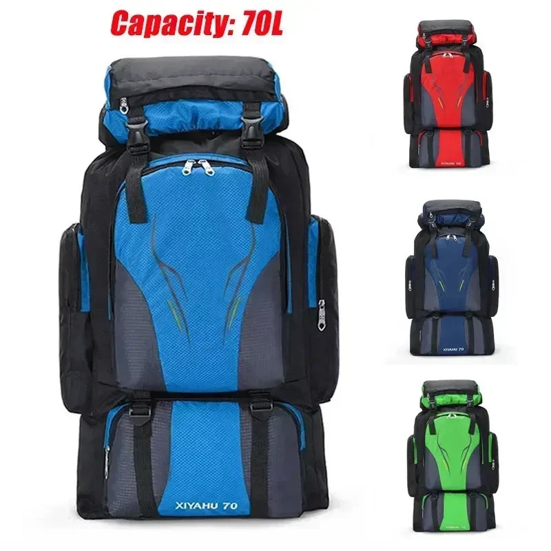 70L Travel Backpacks Outdoor Unisex Camping Backpack Men Tactics Sports Mountaineering Fishing Water proof 241209