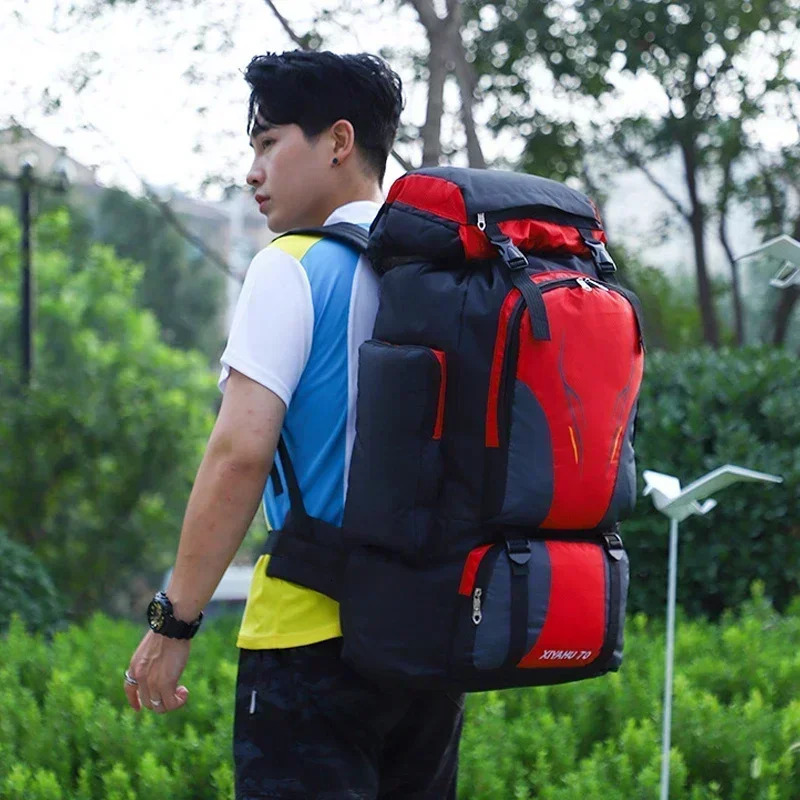70L Travel Backpacks Outdoor Unisex Camping Men Tactics Sports Mountaineering Fishing Water proof 241209