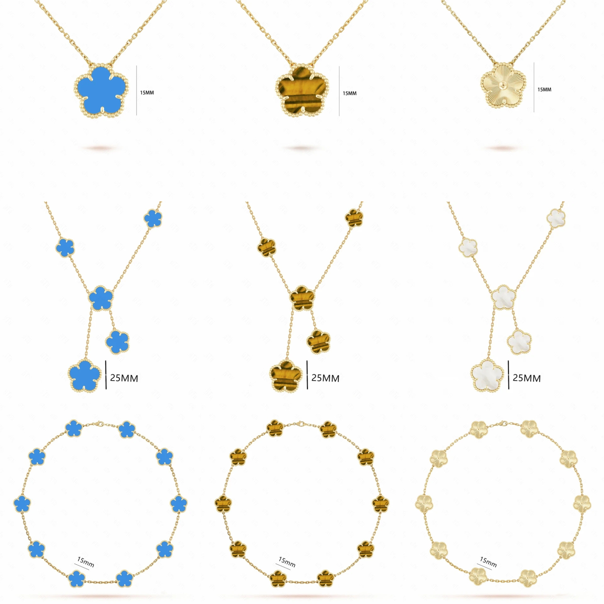 clover necklace S925 designer necklace Silver Plated 18K Gold Plated designer jewelry women jewelry designer jewelry jewellery 10 motif necklace necklace clover