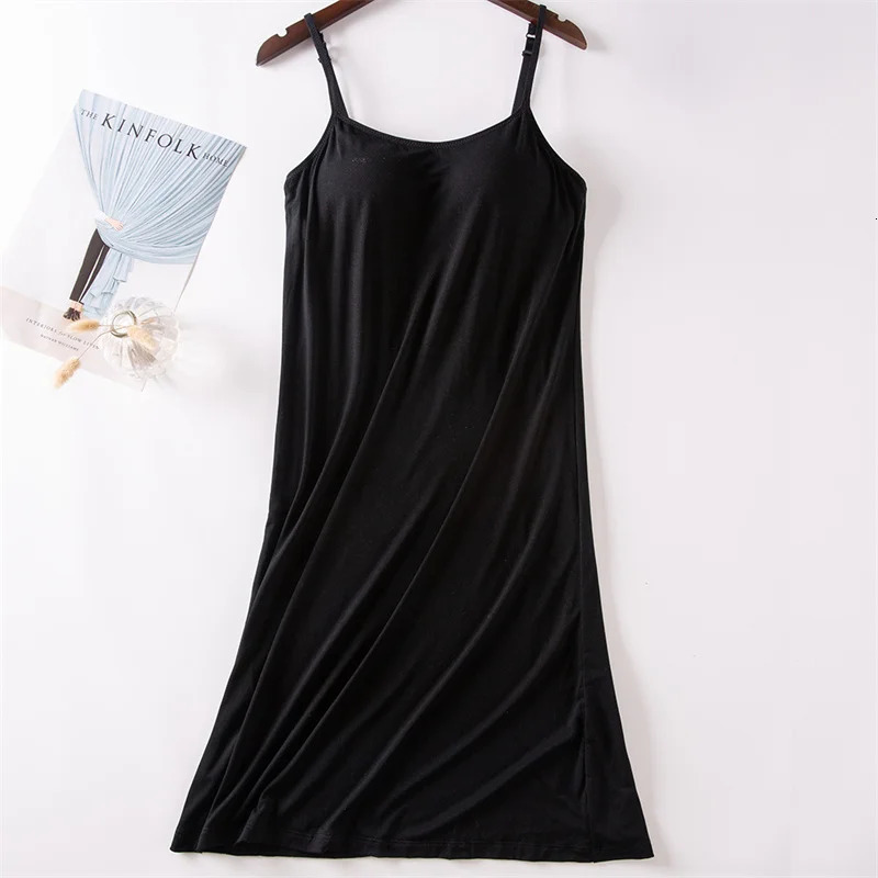 Comfort Soft Nightwear For Women Chest Pad Sexy Sleepwear Night Dress Modal Cotton Summer Nightgowns Female Sling Nightdress 241209