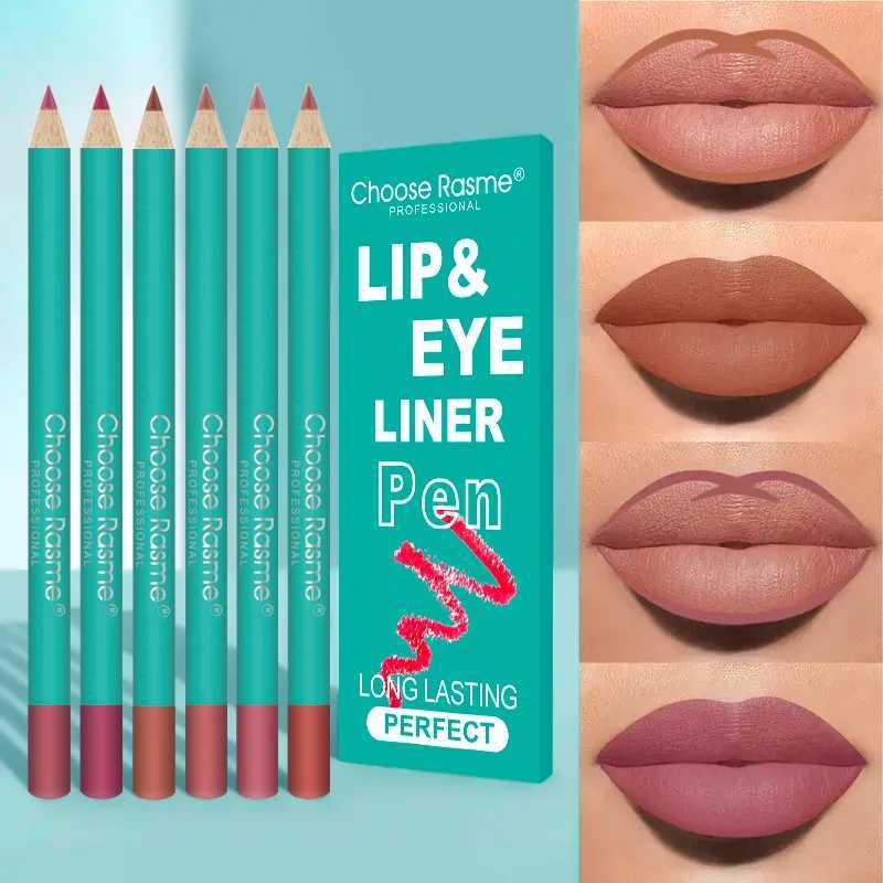 6 Colors Lip Liner Matte Lipstick Pencil Contour Lip Makeup Sexy Red Long Lasting Moisturizer Lipliner CosmeticsXJ241209