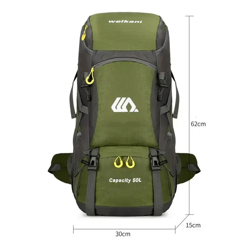 50L Travel Backpack Camping Bags For Men Large Hiking Bag Tourist Rucksack Waterproof Outdoor Sports Climbing Mountaineering Bag 241209