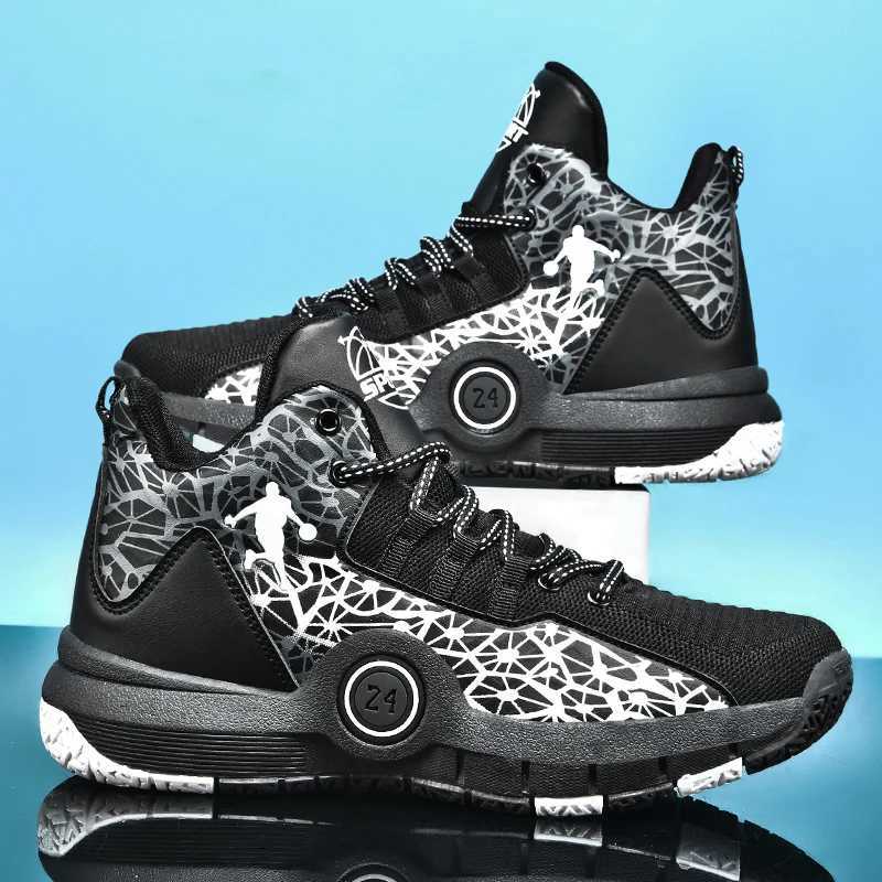 Childrens basketball shoes fashionable boys basketball shoes top-level basketball sports shoes boys lightweight sports shoes childrens training shoes 