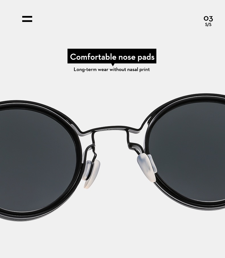Fashion men's round metal full rim glasses personalised deconstructed glasses suitable for travelling and taking photos