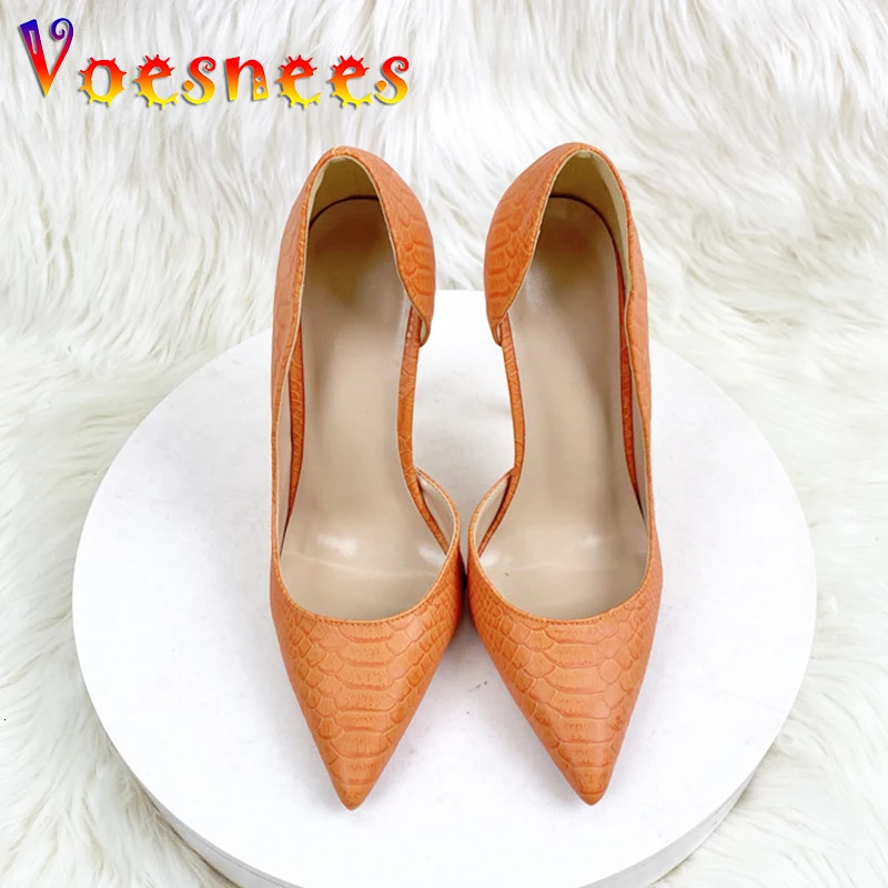 Womens Pointed Toe Pumps Spring And Autumn Snake Pattern Leather High Heels Fashion Office Sexy Female Shoes 8CM Stilettos 241209