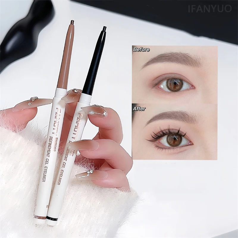 1PC Lying Silkworm Eyeliner Gel Pen Smooth Long Lasting Matte Eyeliner Waterproof Eye Liner Gel Pencil Quick Dry Korean Makeup 241209