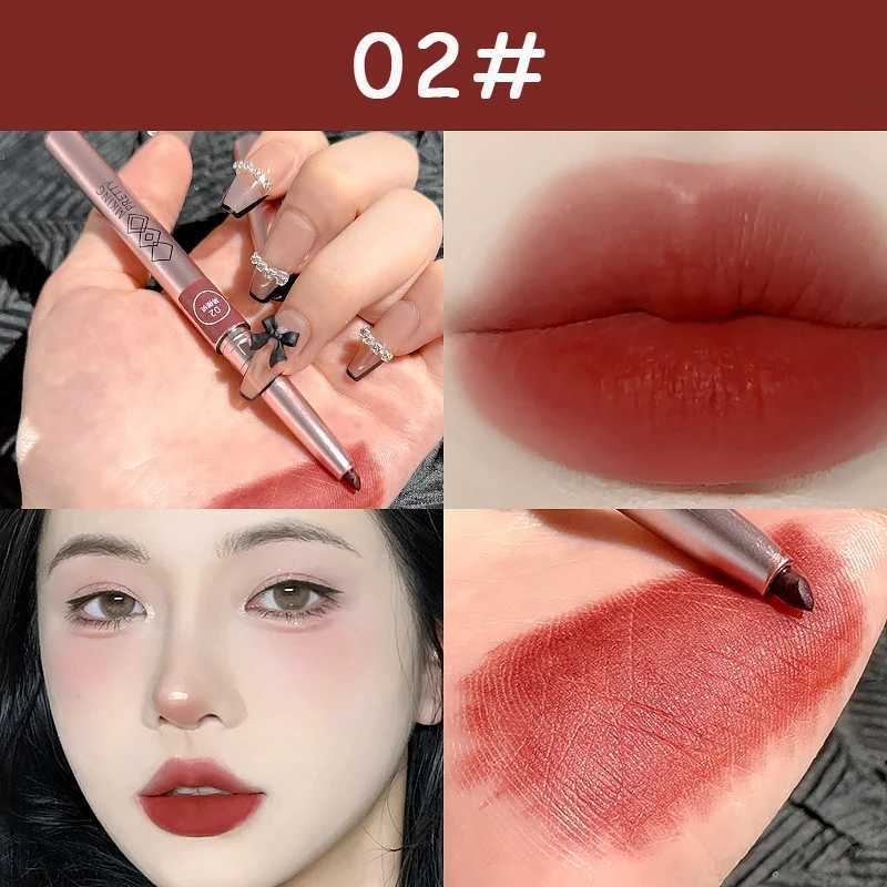 Matte Velvet Lip Liner Pencil Waterproof Long Lasting Lipsticks Red Contour Tint Lip Stick Natural Nude Blush Cosmetics MakeupXJ241209